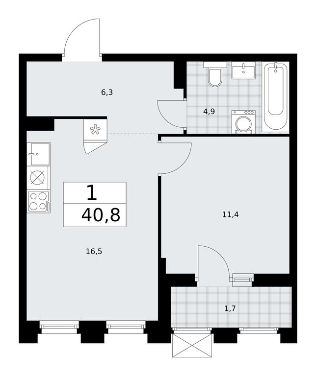 Apartment Sale, 40.8 sq. m. at Desnarechie, kvartal № 23, Desyonovskoye Settlement, Moscow, Russia #1 Apartment Sale, 40.8 sq. m. at Desnarechie, kvartal № 23, Desyonovskoye Settlement, Moscow, Russia #1