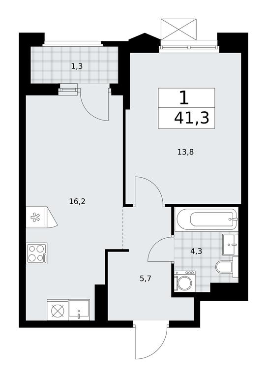 Apartment Sale, 41.3 sq. m. at Desnarechie, kvartal № 23, Desyonovskoye Settlement, Moscow, Russia #1 Apartment Sale, 41.3 sq. m. at Desnarechie, kvartal № 23, Desyonovskoye Settlement, Moscow, Russia #1