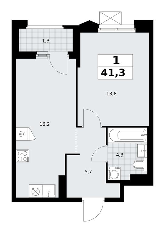 Apartment Sale, 41.3 sq. m. at Desnarechie, kvartal № 23, Desyonovskoye Settlement, Moscow, Russia #2 Apartment Sale, 41.3 sq. m. at Desnarechie, kvartal № 23, Desyonovskoye Settlement, Moscow, Russia #2