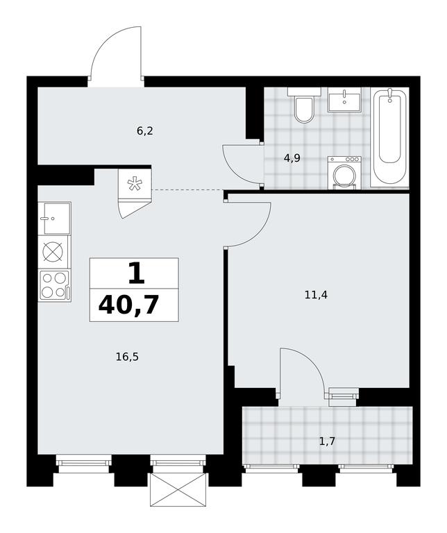 Apartment Sale, 40.7 sq. m. at Desnarechie, kvartal № 23, Desyonovskoye Settlement, Moscow, Russia #2