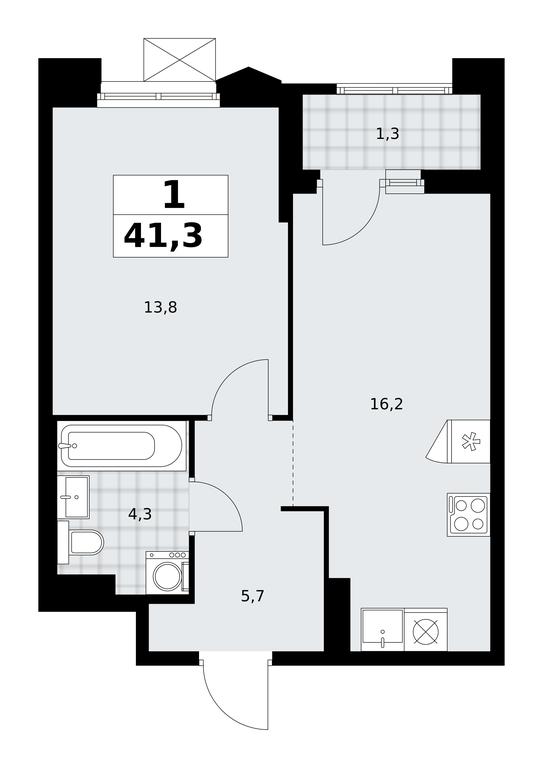 Apartment Sale, 41.3平方米 at Desnarechie, kvartal № 23, Desyonovskoye Settlement, Moscow, Russia #2 Apartment Sale, 41.3平方米 at Desnarechie, kvartal № 23, Desyonovskoye Settlement, Moscow, Russia #2