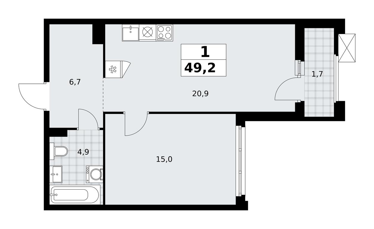Apartment Sale, 49.2平方米 at Desnarechie, kvartal № 23, Desyonovskoye Settlement, Moscow, Russia #2 Apartment Sale, 49.2平方米 at Desnarechie, kvartal № 23, Desyonovskoye Settlement, Moscow, Russia #2