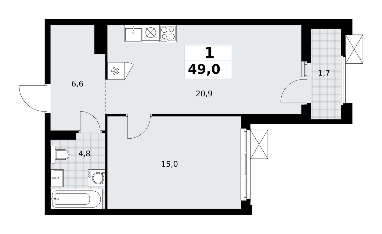 Apartment Sale, 49 sq. m. at Desnarechie, kvartal № 23, Desyonovskoye Settlement, Moscow, Russia #2 Apartment Sale, 49 sq. m. at Desnarechie, kvartal № 23, Desyonovskoye Settlement, Moscow, Russia #2