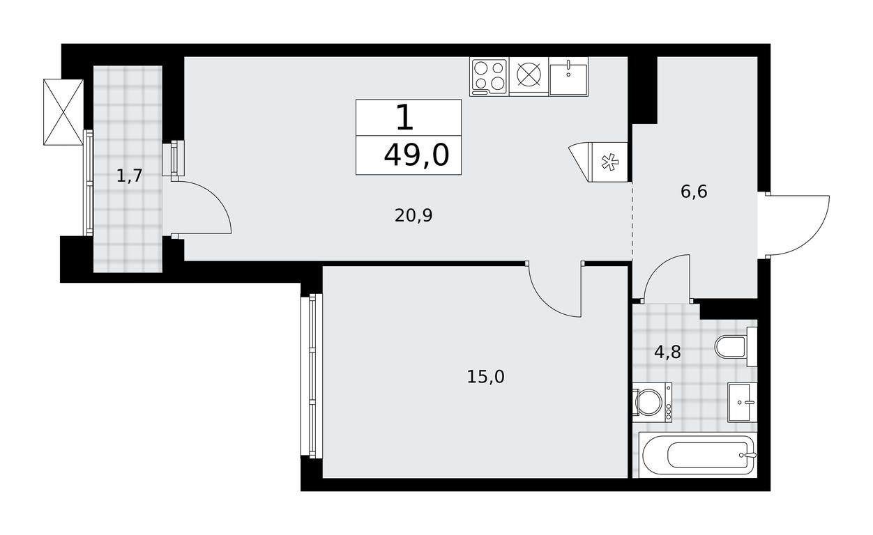 Apartment Sale, 49 sq. m. at Desnarechie, kvartal № 23, Desyonovskoye Settlement, Moscow, Russia #1 Apartment Sale, 49 sq. m. at Desnarechie, kvartal № 23, Desyonovskoye Settlement, Moscow, Russia #1