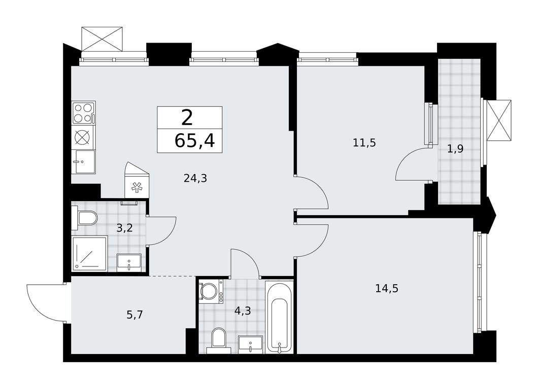 1-BD Apartment Sale, 65.4 sq. m. at Desnarechie, kvartal № 23, Desyonovskoye Settlement, Moscow, Russia #1 1-BD Apartment Sale, 65.4 sq. m. at Desnarechie, kvartal № 23, Desyonovskoye Settlement, Moscow, Russia #1