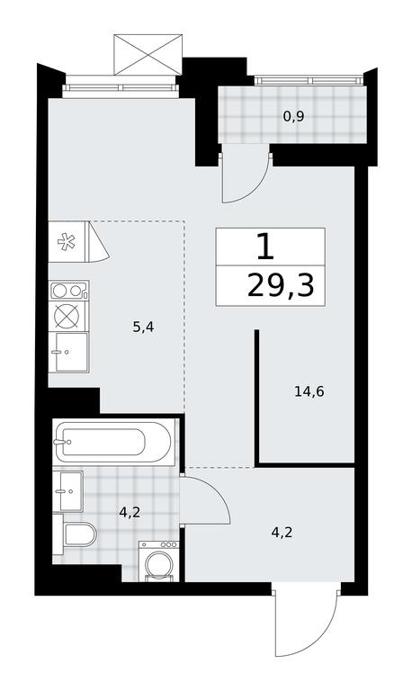 Apartment Sale, 29.3 sq. m. at Desnarechie, kvartal № 23, Desyonovskoye Settlement, Moscow, Russia #1 Apartment Sale, 29.3 sq. m. at Desnarechie, kvartal № 23, Desyonovskoye Settlement, Moscow, Russia #1