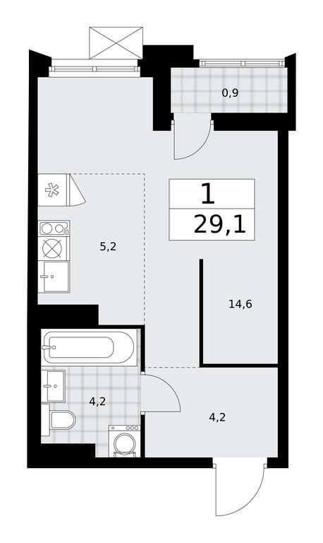 Apartment Sale, 29.1 sq. m. at Desnarechie, kvartal № 23, Desyonovskoye Settlement, Moscow, Russia #1 Apartment Sale, 29.1 sq. m. at Desnarechie, kvartal № 23, Desyonovskoye Settlement, Moscow, Russia #1