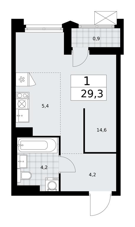 Apartment Sale, 29.3 sq. m. at Desnarechie, kvartal № 23, Desyonovskoye Settlement, Moscow, Russia #1 Apartment Sale, 29.3 sq. m. at Desnarechie, kvartal № 23, Desyonovskoye Settlement, Moscow, Russia #1