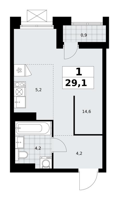 Apartment Sale, 29.1 sq. m. at Desnarechie, kvartal № 23, Desyonovskoye Settlement, Moscow, Russia #2 Apartment Sale, 29.1 sq. m. at Desnarechie, kvartal № 23, Desyonovskoye Settlement, Moscow, Russia #2