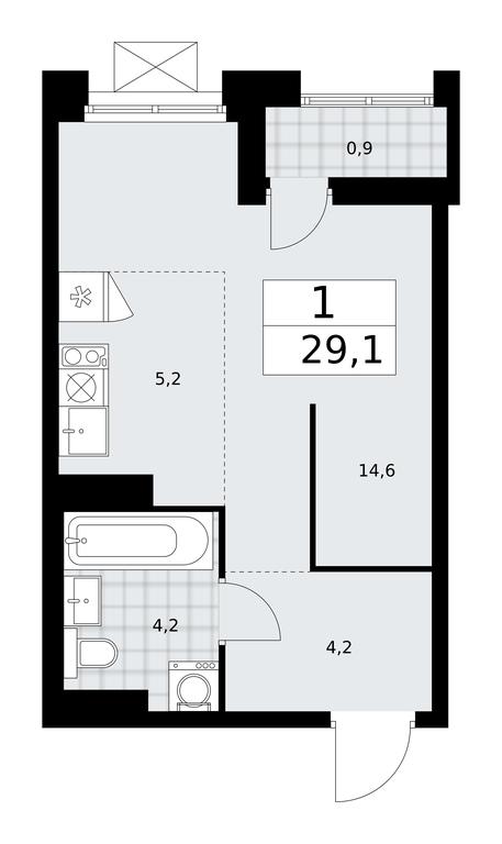 Apartment Sale, 29.1 sq. m. at Desnarechie, kvartal № 23, Desyonovskoye Settlement, Moscow, Russia #1 Apartment Sale, 29.1 sq. m. at Desnarechie, kvartal № 23, Desyonovskoye Settlement, Moscow, Russia #1