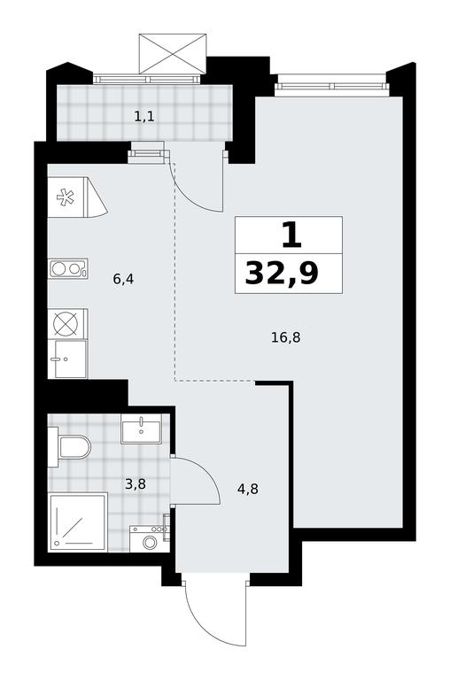 Apartment Sale, 32.9平方米 at Desnarechie, kvartal № 23, Desyonovskoye Settlement, Moscow, Russia #2 Apartment Sale, 32.9平方米 at Desnarechie, kvartal № 23, Desyonovskoye Settlement, Moscow, Russia #2