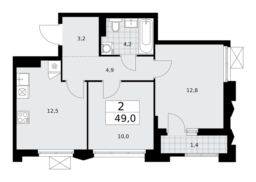 1-BD Apartment Sale, 49 sq. m. at Desnarechie, kvartal № 23, Desyonovskoye Settlement, Moscow, Russia #1 1-BD Apartment Sale, 49 sq. m. at Desnarechie, kvartal № 23, Desyonovskoye Settlement, Moscow, Russia #1