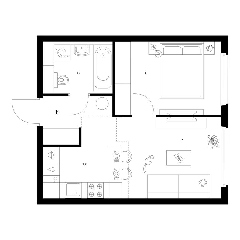 1-BD Apartment Sale, 36.9 sq. m. at Kronshtadtskiy 9, Kronshtadtsky Boulevard, 9с21, Moscow, Russia #1
