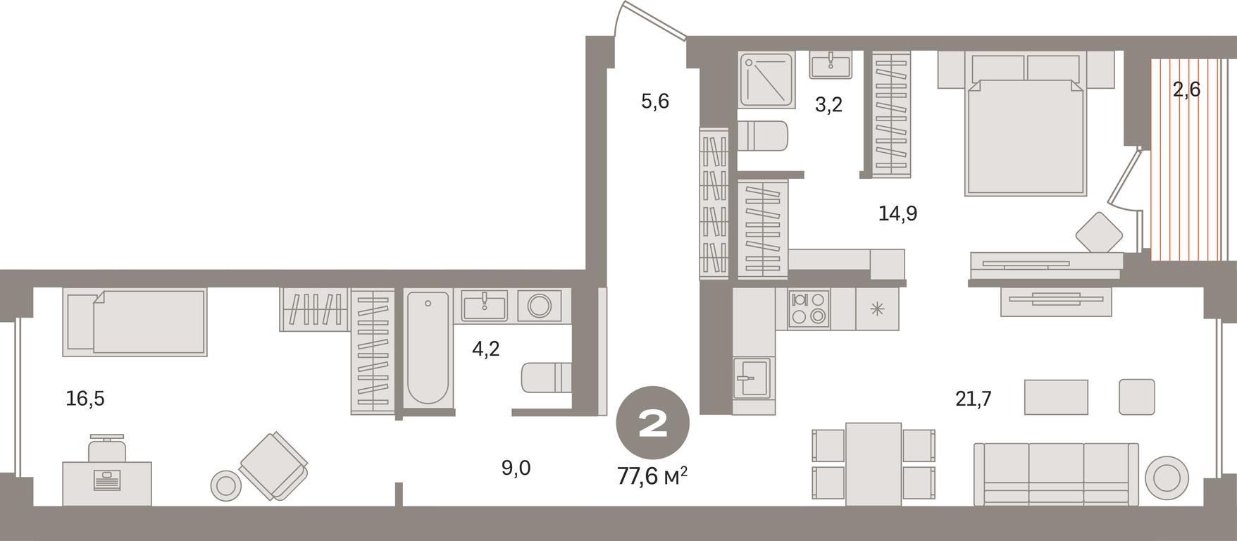 Продажа 2-комн. квартиры, 77,6 м² в ЖК «Первый квартал», Калиновая улица, деревня Сапроново, Ленинский городской округ, Московская область, Россия #1 Продажа 2-комн. квартиры, 77,6 м² в ЖК «Первый квартал», Калиновая улица, деревня Сапроново, Ленинский городской округ, Московская область, Россия #1