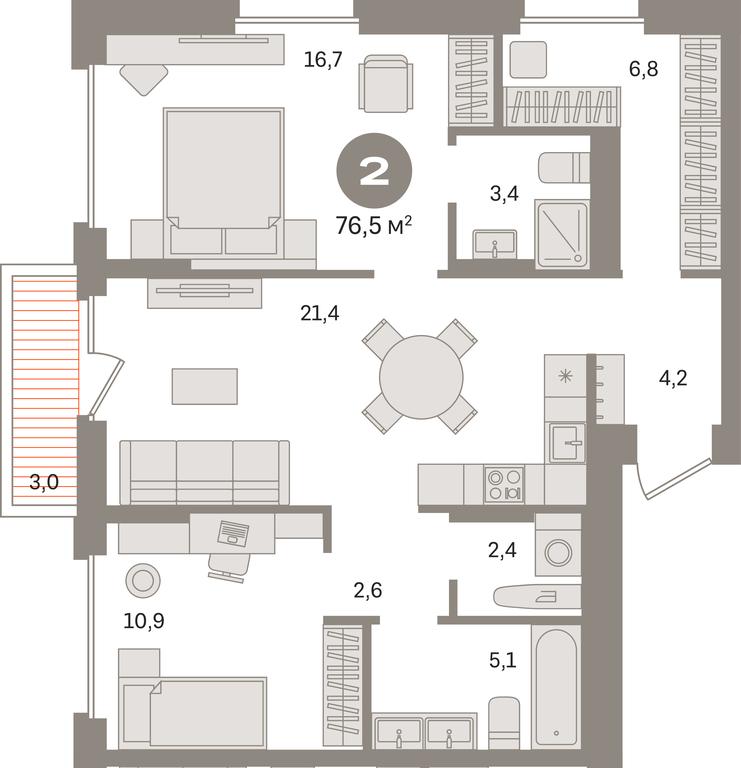 2-BD Apartment Sale, 76.5 sq. m. at Pervy kvartal, Kalinovaya ulitsa, derevnya Sapronovo, Leninskiy City District, Moscow Region, Russia #1 2-BD Apartment Sale, 76.5 sq. m. at Pervy kvartal, Kalinovaya ulitsa, derevnya Sapronovo, Leninskiy City District, Moscow Region, Russia #1