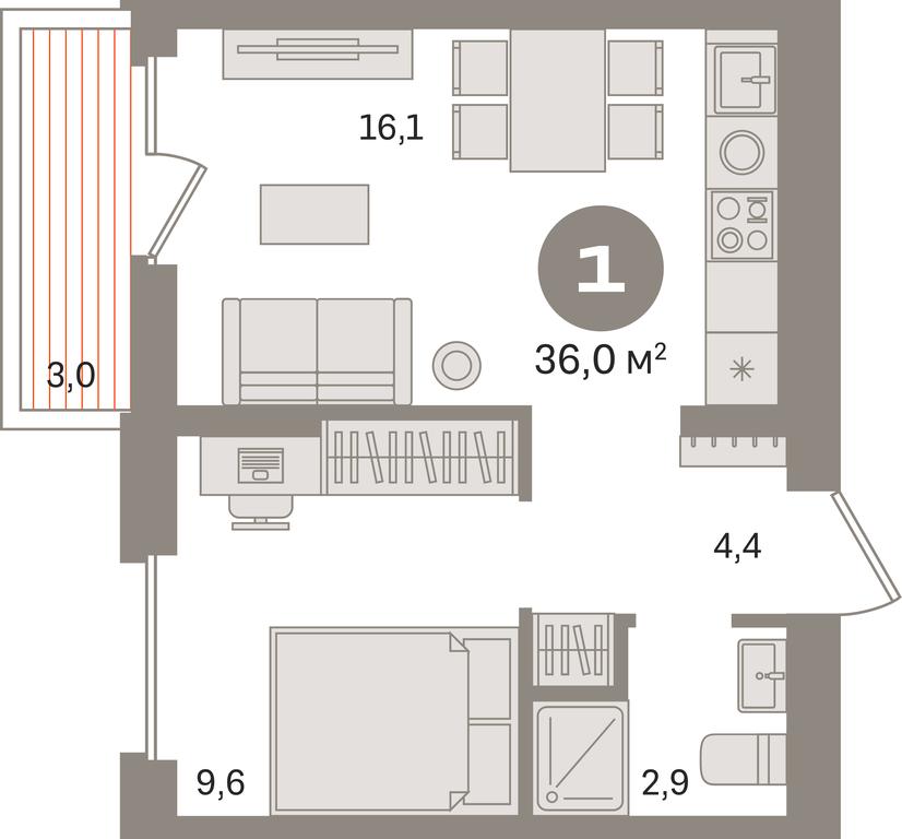 1-BD Apartment Sale, 36平方米 at Pervy kvartal, Kalinovaya ulitsa, derevnya Sapronovo, Leninskiy City District, Moscow Region, Russia #1 1-BD Apartment Sale, 36平方米 at Pervy kvartal, Kalinovaya ulitsa, derevnya Sapronovo, Leninskiy City District, Moscow Region, Russia #1