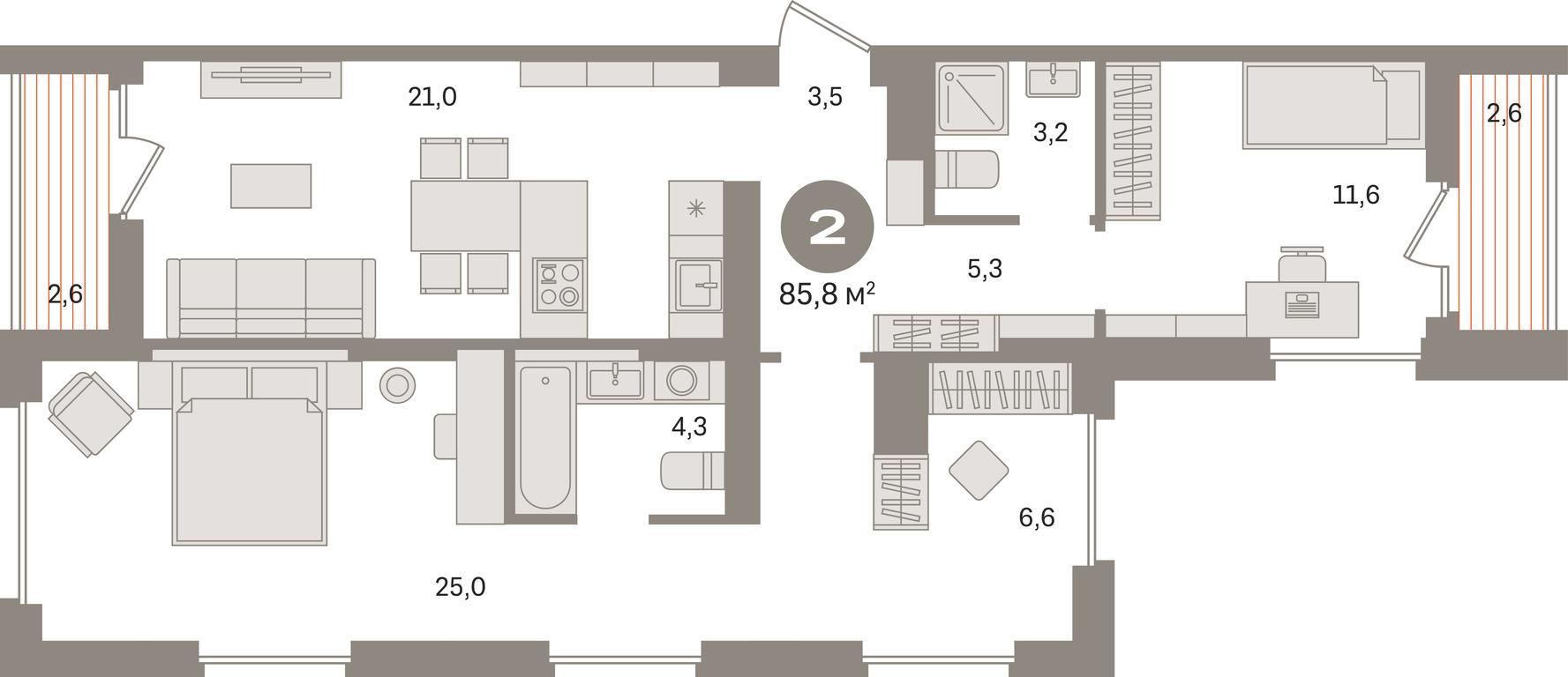 2-BD Apartment Sale, 85.8 sq. m. at Pervy kvartal, Kalinovaya ulitsa, derevnya Sapronovo, Leninskiy City District, Moscow Region, Russia #1 2-BD Apartment Sale, 85.8 sq. m. at Pervy kvartal, Kalinovaya ulitsa, derevnya Sapronovo, Leninskiy City District, Moscow Region, Russia #1