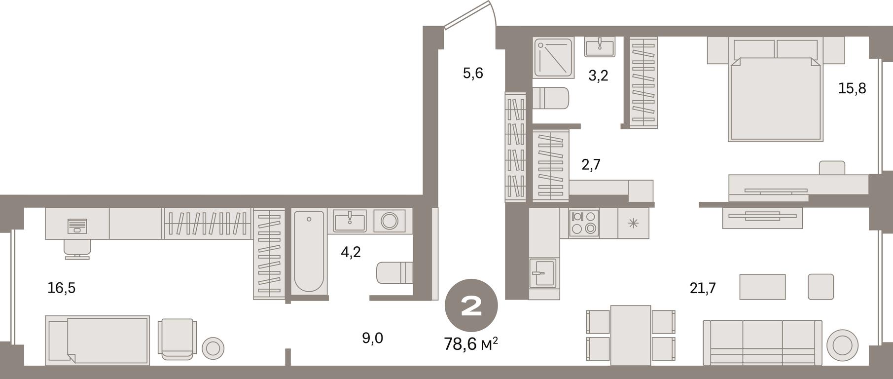2-BD Apartment Sale, 78.6 sq. m. at Pervy kvartal, Kalinovaya ulitsa, derevnya Sapronovo, Leninskiy City District, Moscow Region, Russia #1 2-BD Apartment Sale, 78.6 sq. m. at Pervy kvartal, Kalinovaya ulitsa, derevnya Sapronovo, Leninskiy City District, Moscow Region, Russia #1