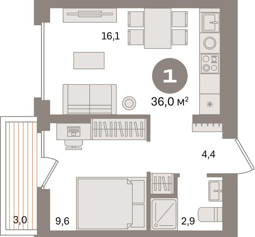 1-BD Apartment Sale, 36 sq. m. at Pervy kvartal, Kalinovaya ulitsa, derevnya Sapronovo, Leninskiy City District, Moscow Region, Russia #1 1-BD Apartment Sale, 36 sq. m. at Pervy kvartal, Kalinovaya ulitsa, derevnya Sapronovo, Leninskiy City District, Moscow Region, Russia #1