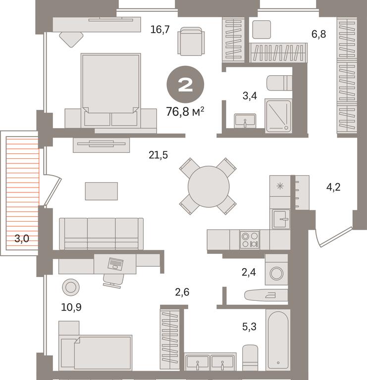 2-BD Apartment Sale, 76.8 sq. m. at Pervy kvartal, Kalinovaya ulitsa, derevnya Sapronovo, Leninskiy City District, Moscow Region, Russia #1 2-BD Apartment Sale, 76.8 sq. m. at Pervy kvartal, Kalinovaya ulitsa, derevnya Sapronovo, Leninskiy City District, Moscow Region, Russia #1