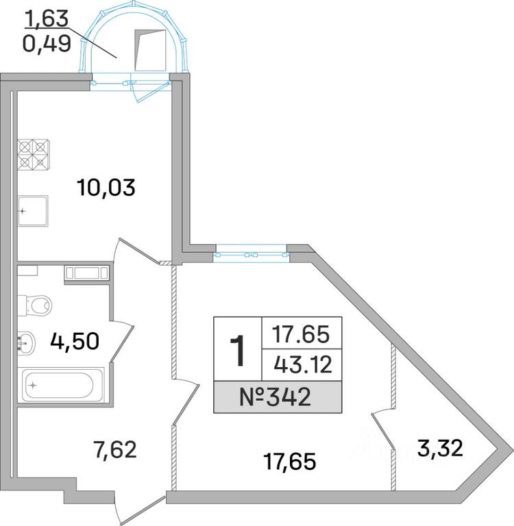 Apartment Sale, 43平方米 at Dom-Megalit v Korolyove, Kalinina Street, 11, Korolyov, Moscow Region, Russia #1 Apartment Sale, 43平方米 at Dom-Megalit v Korolyove, Kalinina Street, 11, Korolyov, Moscow Region, Russia #1