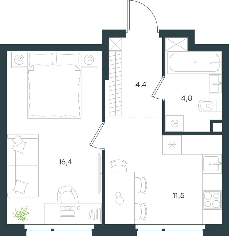 Apartment Sale, 37.1 sq. m. at Gorod V lesu, Gorod V Lesu Residential Complex, Village of Otradnoye, Krasnogorsk Urban District, Moscow Region, Russia #2 Apartment Sale, 37.1 sq. m. at Gorod V lesu, Gorod V Lesu Residential Complex, Village of Otradnoye, Krasnogorsk Urban District, Moscow Region, Russia #2