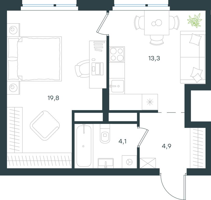 Apartment Sale, 42.1 sq. m. at Gorod V lesu, Gorod V Lesu Residential Complex, Village of Otradnoye, Krasnogorsk Urban District, Moscow Region, Russia #1 Apartment Sale, 42.1 sq. m. at Gorod V lesu, Gorod V Lesu Residential Complex, Village of Otradnoye, Krasnogorsk Urban District, Moscow Region, Russia #1