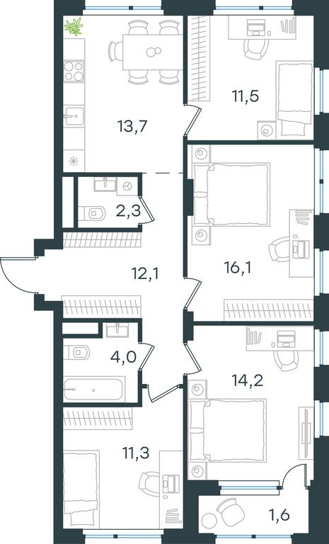 3-BD Apartment Sale, 86.8 sq. m. at Gorod V lesu, Gorod V Lesu Residential Complex, Village of Otradnoye, Krasnogorsk Urban District, Moscow Region, Russia #1 3-BD Apartment Sale, 86.8 sq. m. at Gorod V lesu, Gorod V Lesu Residential Complex, Village of Otradnoye, Krasnogorsk Urban District, Moscow Region, Russia #1