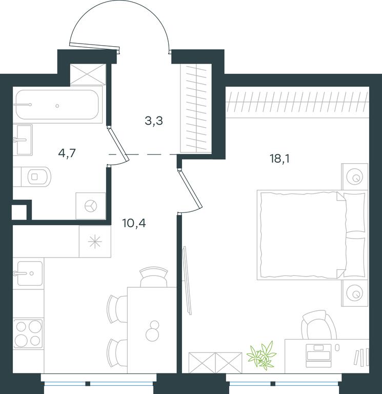 Apartment Sale, 36.5 sq. m. at Gorod V lesu, Gorod V Lesu Residential Complex, Village of Otradnoye, Krasnogorsk Urban District, Moscow Region, Russia #1 Apartment Sale, 36.5 sq. m. at Gorod V lesu, Gorod V Lesu Residential Complex, Village of Otradnoye, Krasnogorsk Urban District, Moscow Region, Russia #1