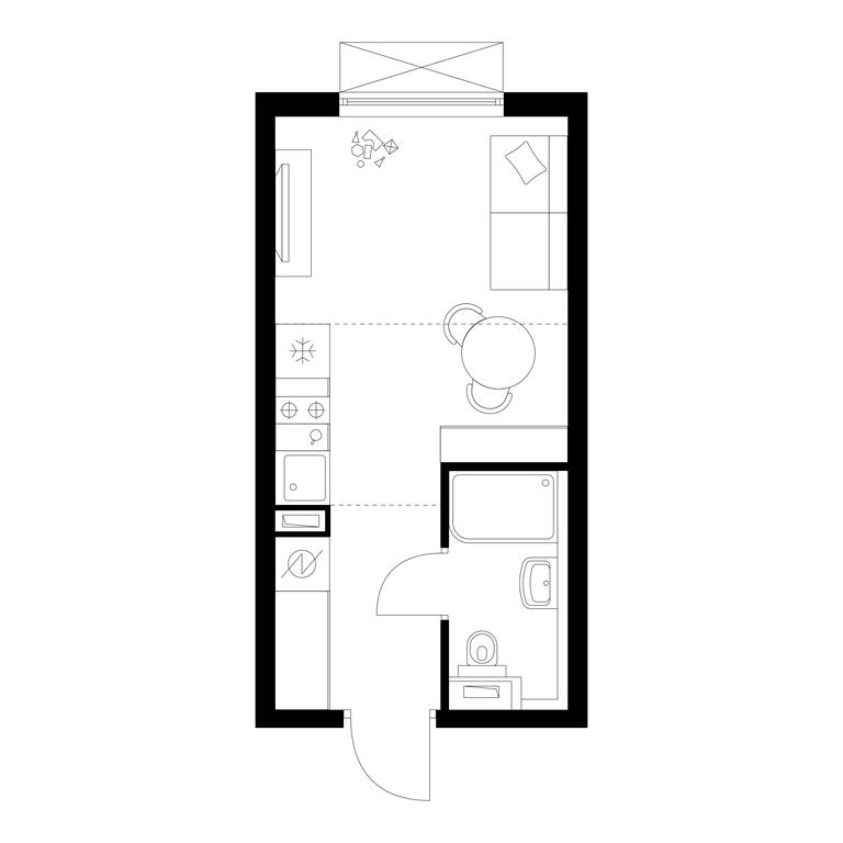 Apartment Sale, 19.8 sq. m. at Tomilinskiy Bulvar, Novaya Street, 1, Kotelniki, Moscow Region, Russia #1