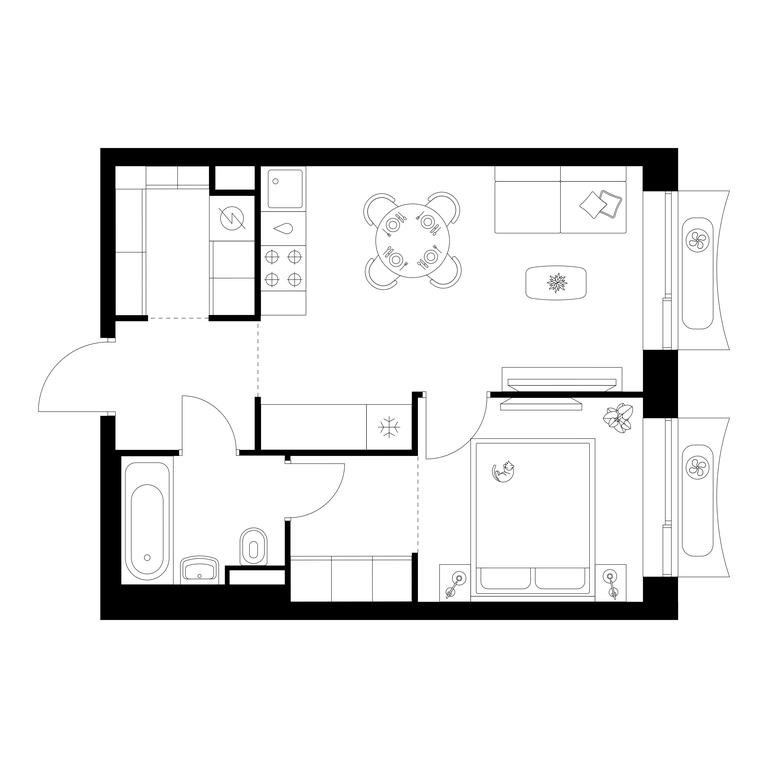 1-BD Apartment Sale, 37.9 sq. m. at Altufevskoe 53, Алтуфьевское шоссе, 53с11, Москва, Россия #1 1-BD Apartment Sale, 37.9 sq. m. at Altufevskoe 53, Алтуфьевское шоссе, 53с11, Москва, Россия #1