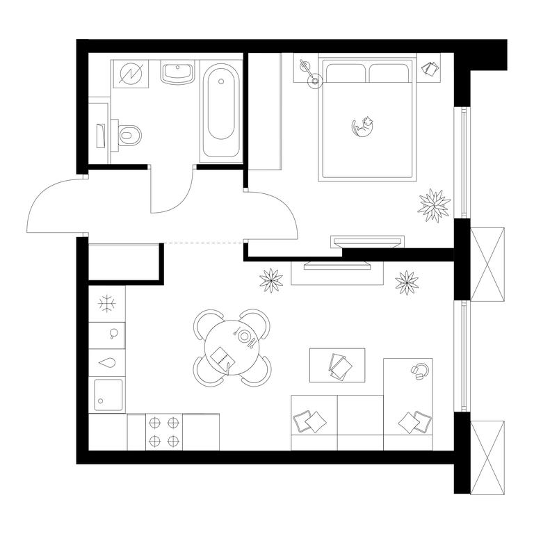 1-BD Apartment Sale, 36.4 sq. m. at Tomilinskiy Bulvar, Novaya Street, 1, Kotelniki, Moscow Region, Russia #1