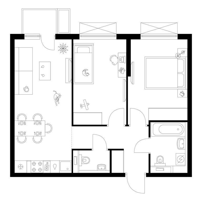 2-BD Apartment Sale, 52.6 sq. m. at Tomilinskiy Bulvar, Novaya Street, 1, Kotelniki, Moscow Region, Russia #1