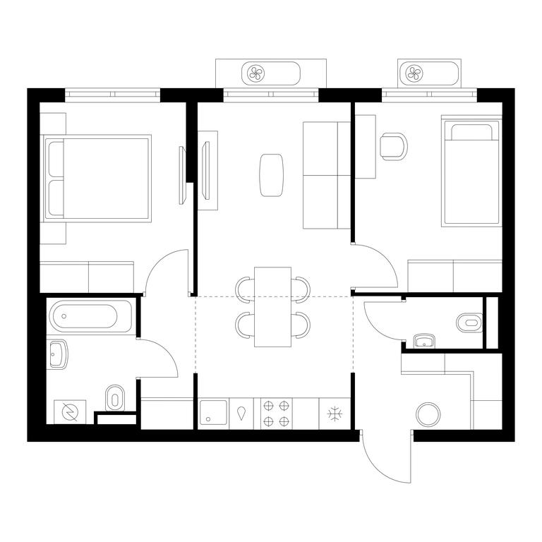 2-BD Apartment Sale, 51.1 sq. m. at Vostochnoe Butovo, Krymskaya Street, 13, rabochiy posyolok Bobrovo, Leninskiy City District, Moscow Region, Russia #1 2-BD Apartment Sale, 51.1 sq. m. at Vostochnoe Butovo, Krymskaya Street, 13, rabochiy posyolok Bobrovo, Leninskiy City District, Moscow Region, Russia #1