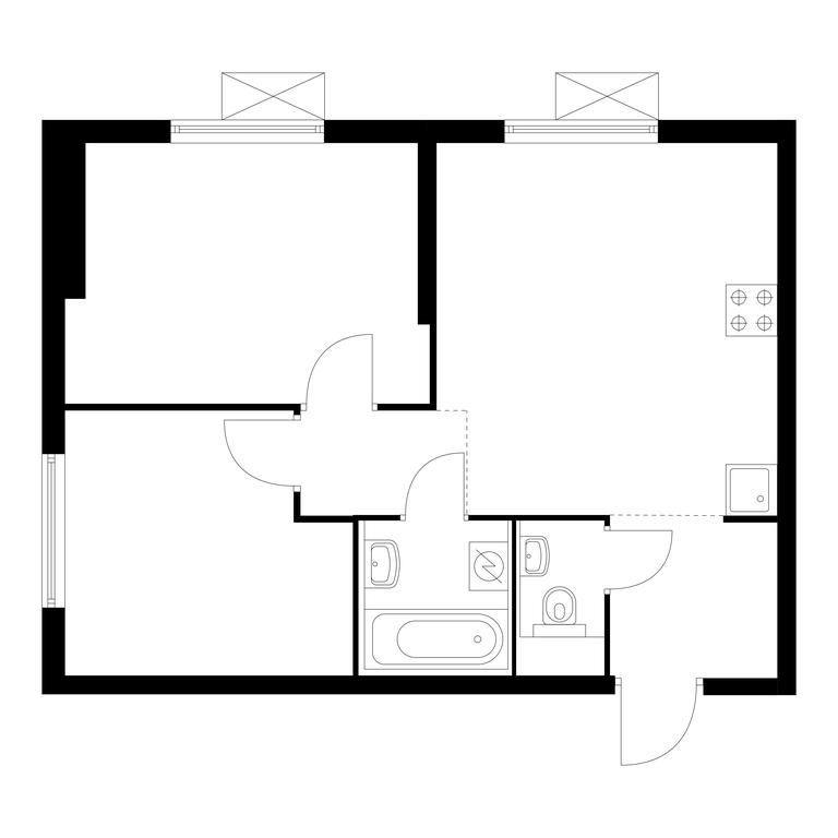 2-BD Apartment Sale, 48.8 sq. m. at Liublinskiy Park, Lyublinskaya Street, 78к2, Moscow, Russia #1
