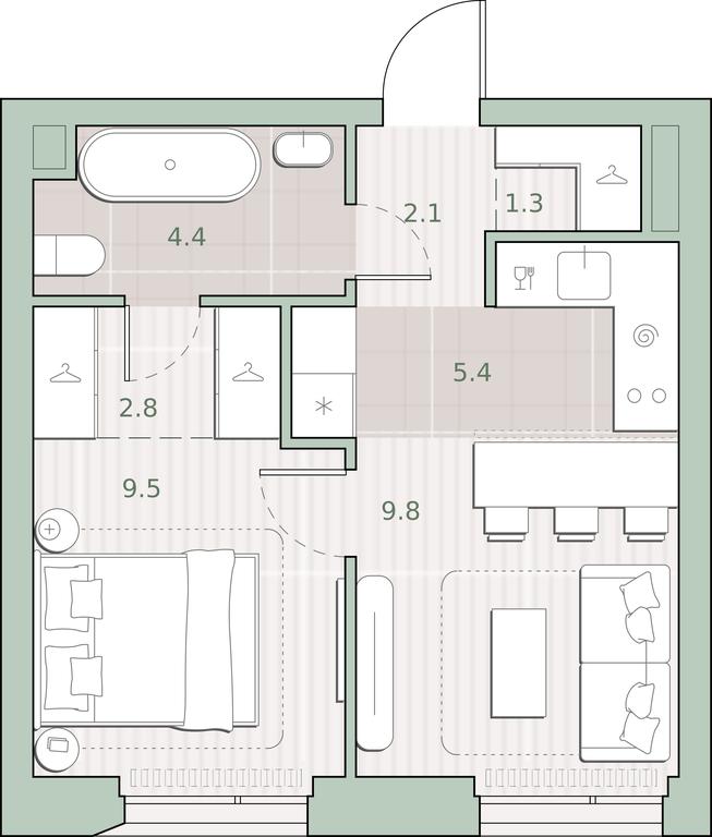 1-BD Apartment Sale, 35.3 sq. m. at Sreda na Lobachevskogo, Ochakovskoye Highway, Moscow, Russia #1 1-BD Apartment Sale, 35.3 sq. m. at Sreda na Lobachevskogo, Ochakovskoye Highway, Moscow, Russia #1