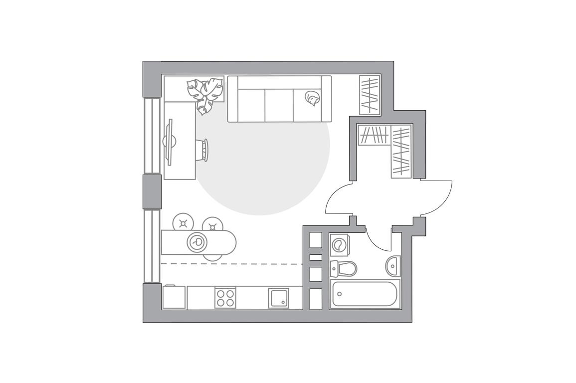 Apartment Sale, 32.4 sq. m. at Brigantina, Parkovaya ulitsa, 50к1, Dolgoprudny, Moscow Region, Russia #1 Apartment Sale, 32.4 sq. m. at Brigantina, Parkovaya ulitsa, 50к1, Dolgoprudny, Moscow Region, Russia #1