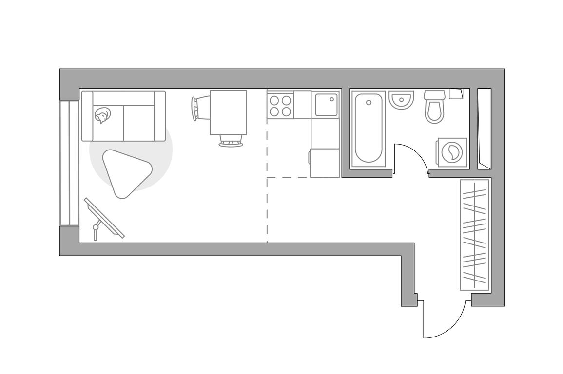 Apartment Sale, 29.52 sq. m. at Triniti, Dmitrovskoye Highway, Moscow, Russia #1