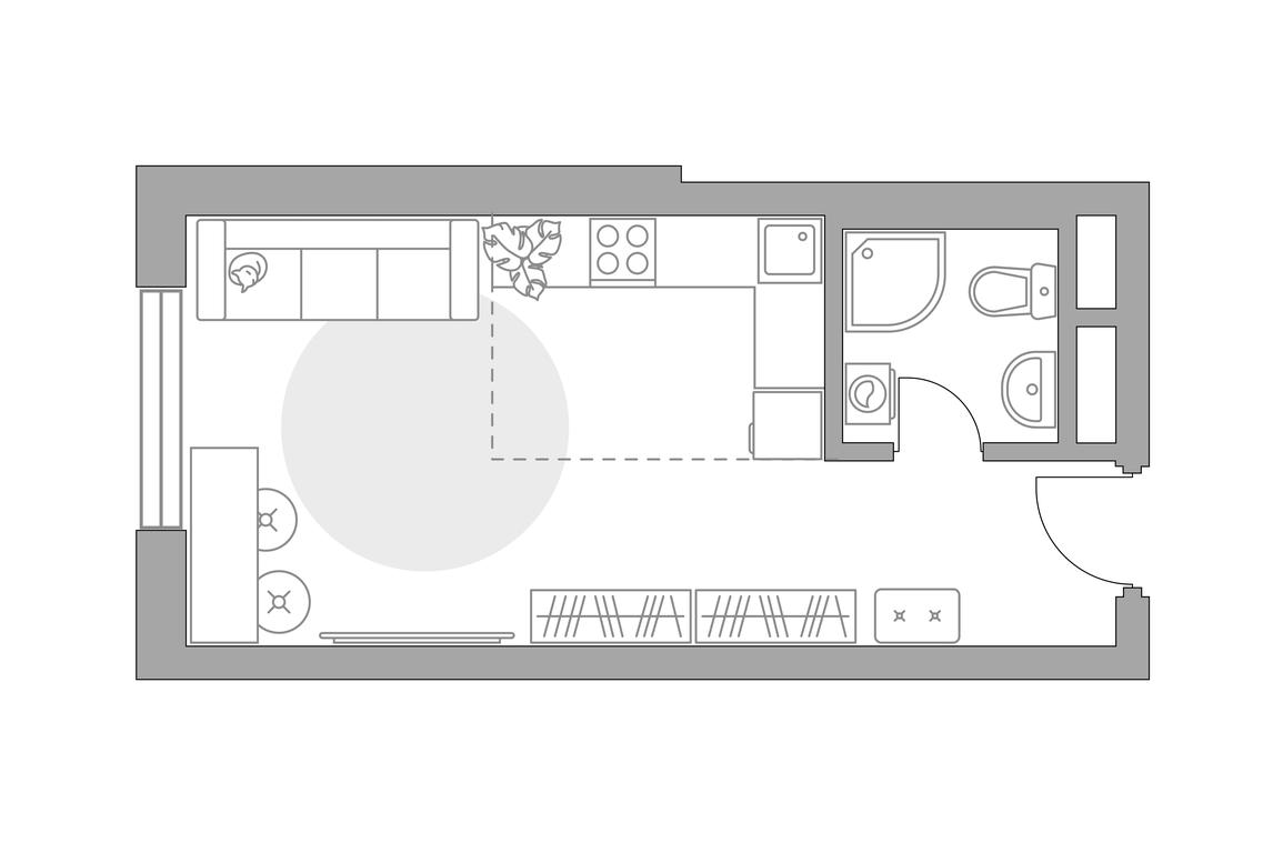 Apartment Sale, 23.45平方米 at Novaya Alekseevskaya rosha, Lukino Street, вл49, Balashikha, Moscow Region, Russia #1
