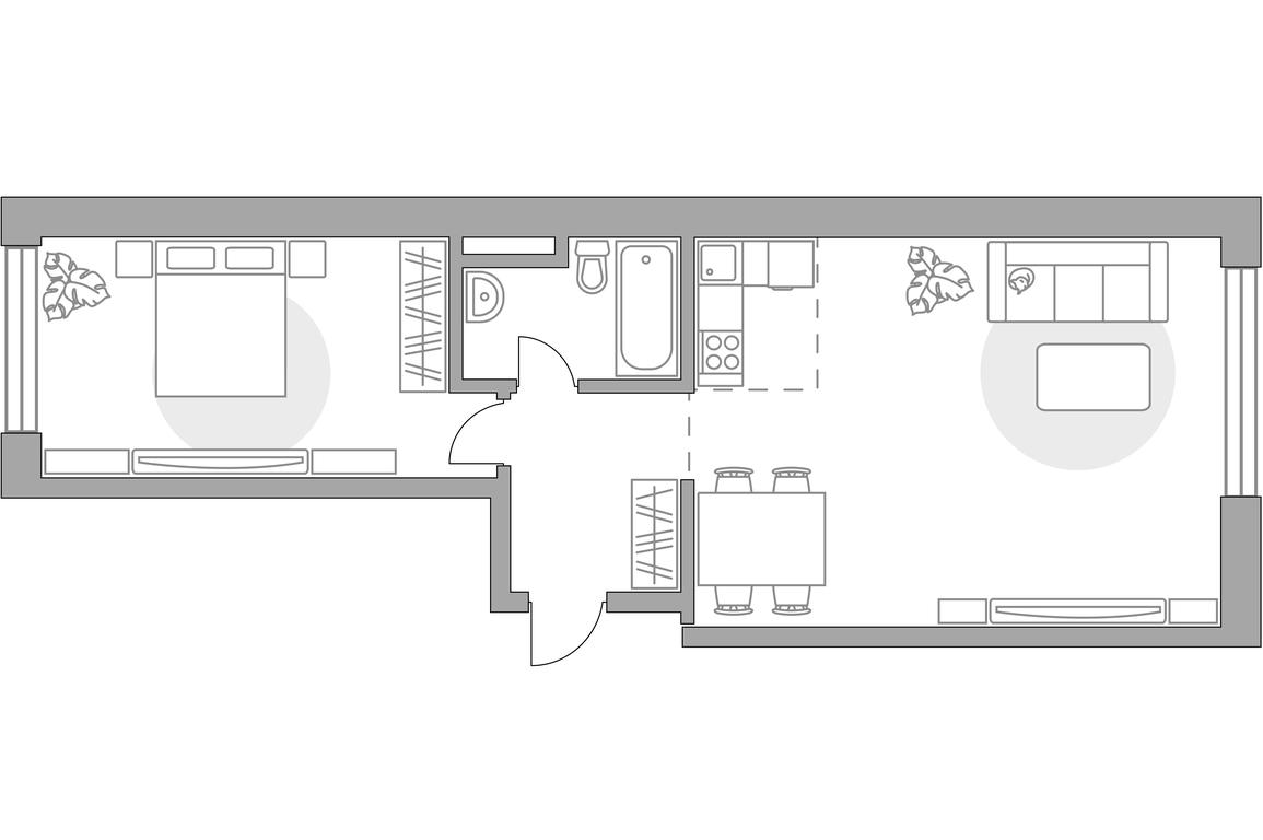 2-BD Apartment Sale, 61.6 sq. m. at MYPRIORITY Basmanny, Malaya Pochtovaya Street, 12с6, Moscow, Russia #1 2-BD Apartment Sale, 61.6 sq. m. at MYPRIORITY Basmanny, Malaya Pochtovaya Street, 12с6, Moscow, Russia #1