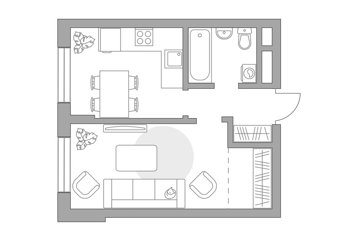1-BD Apartment Sale, 34.68平方米 at Zhivopisnyi, derevnya Spasskiye Vyselki, 9, Leninskiy City District, Moscow Region, Russia #1