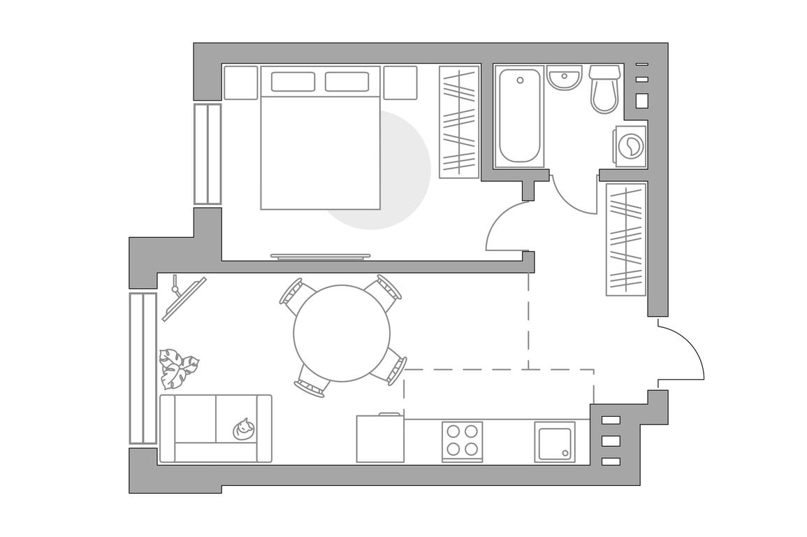 2-BD Apartment Sale, 38.1 sq. m. at Teatralnyy park, Burkovskiy Drive, 46, Bolshevo Microdistrict, Korolyov, Moscow Region, Russia #1
