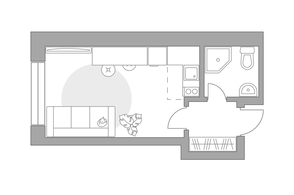 Apartment Sale, 21.41 sq. m. at Pekhra, Yaganova Street, 5, Balashikha, Moscow Region, Russia #1