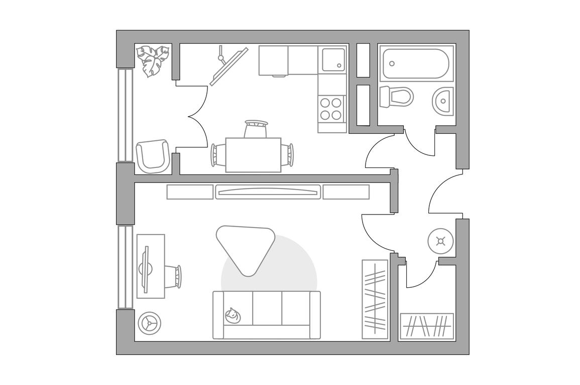 1-BD Apartment Sale, 38.39 sq. m. at Novaya Riga, Romanovskaya ulitsa, 5, derevnya Glukhovo, Krasnogorsk City District, Moscow Region, Russia #1