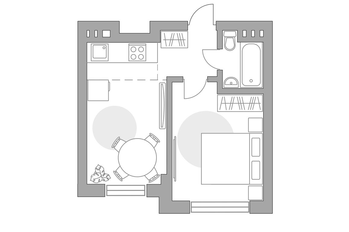 2-BD Apartment Sale, 40.2平方米 at Teatralnyy park, Burkovskiy Drive, 46, Bolshevo Microdistrict, Korolyov, Moscow Region, Russia #1