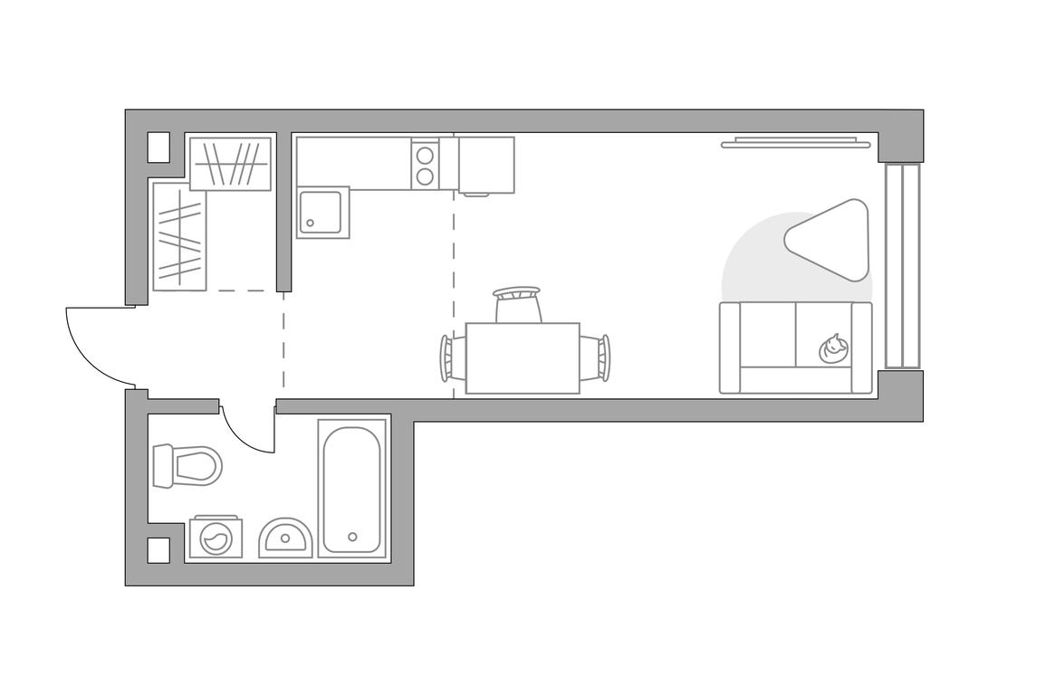 Apartment Sale, 28.41平方米 at MYPRIORITY Mnevniki, Narodnogo Opolcheniya Street, 34, Moscow, Russia #1