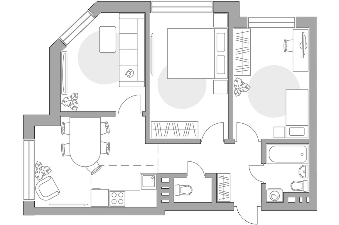 4-BD Apartment Sale, 63.5 sq. m. at Teatralnyy park, Burkovskiy Drive, 46, Bolshevo Microdistrict, Korolyov, Moscow Region, Russia #1