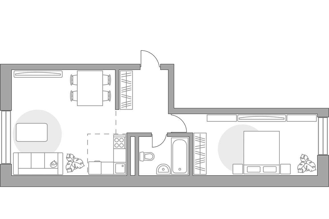 2-BD Apartment Sale, 60.8 sq. m. at MYPRIORITY Basmanny, Malaya Pochtovaya Street, 12с6, Moscow, Russia #1