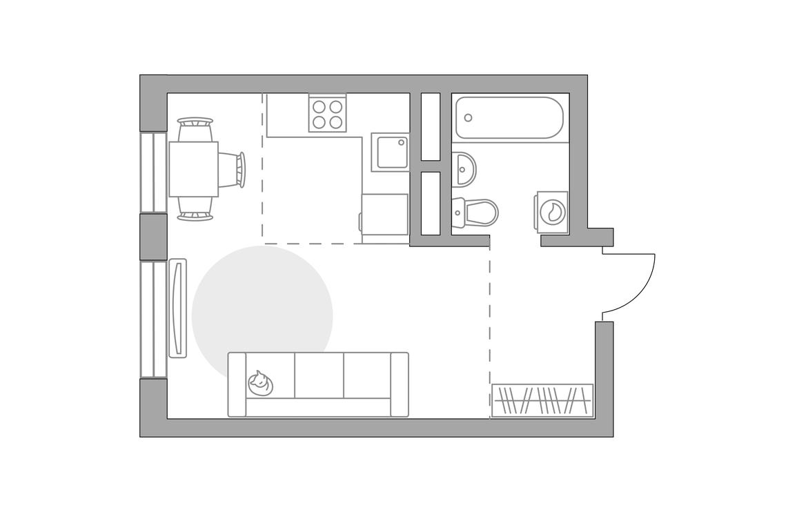 Apartment Sale, 29.14 sq. m. at Zhivopisnyi, derevnya Spasskiye Vyselki, 9, Leninskiy City District, Moscow Region, Russia #1