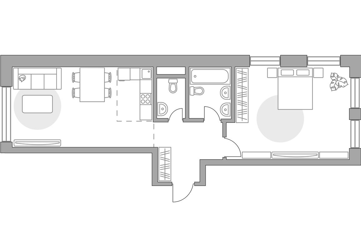 2-BD Apartment Sale, 60.2 sq. m. at MYPRIORITY Basmanny, Malaya Pochtovaya Street, 12с6, Moscow, Russia #1